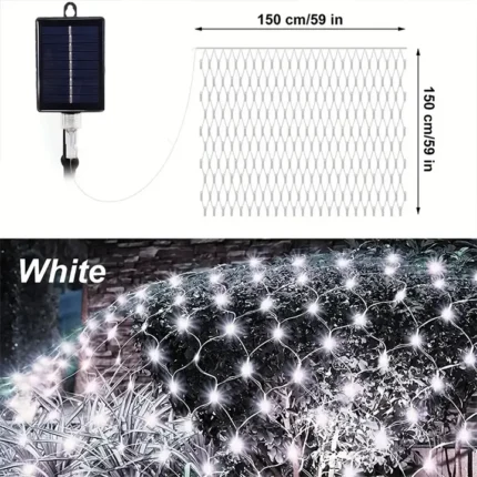Solarne LED mrežaste sijalice bele boje savršene su za unutrašnju i spoljašnju dekoraciju