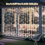 Solarne sijalice bele zavesa 3x3m sa 300 LED sijalica stvaraju čaroban ambijent