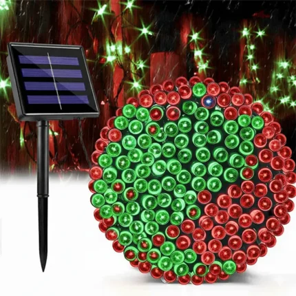 Solarne sijalice zeleno crvene 10m stvaraju praznični ambijent i rade na solarnu energiju
