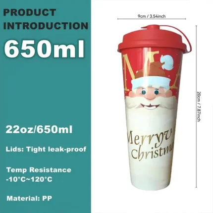 Karirani dizajn božićna termos šolja kombinuje moderan izgled i funkcionalnost