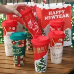 Božićna termos šolja sa poklopcem - Slika 3