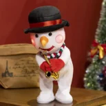 Interaktivni sneško sa muzikom i svetlom svetli na obrazima i ponavlja reči