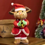 Muzički svetleći novogodišnji irvas koji igra pleše uz pesme i svetli na nosu