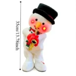 Svetleći muzički sneško sa pokretom pleše u ritmu božićnih melodija