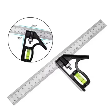 Kombinovani višenamenski lenjir za merenje 300mm za precizne radove u radionici