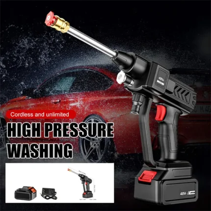 Pištolj za pranje automobila sa dve baterije za temeljno pranje