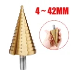 Stepenasta burgija za metal raspon 4-42mm za precizno bušenje