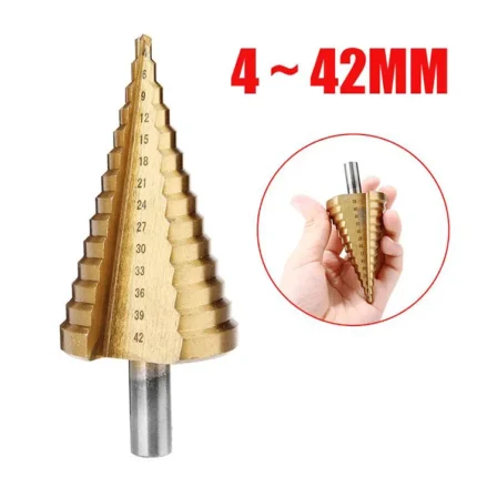 Stepenasta burgija za metal raspon 4-42mm za precizno bušenje