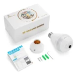 Panoramska bežična sijalica kamera pruža 360 stepeni pogled i potpun pregled prostora od poda do plafona