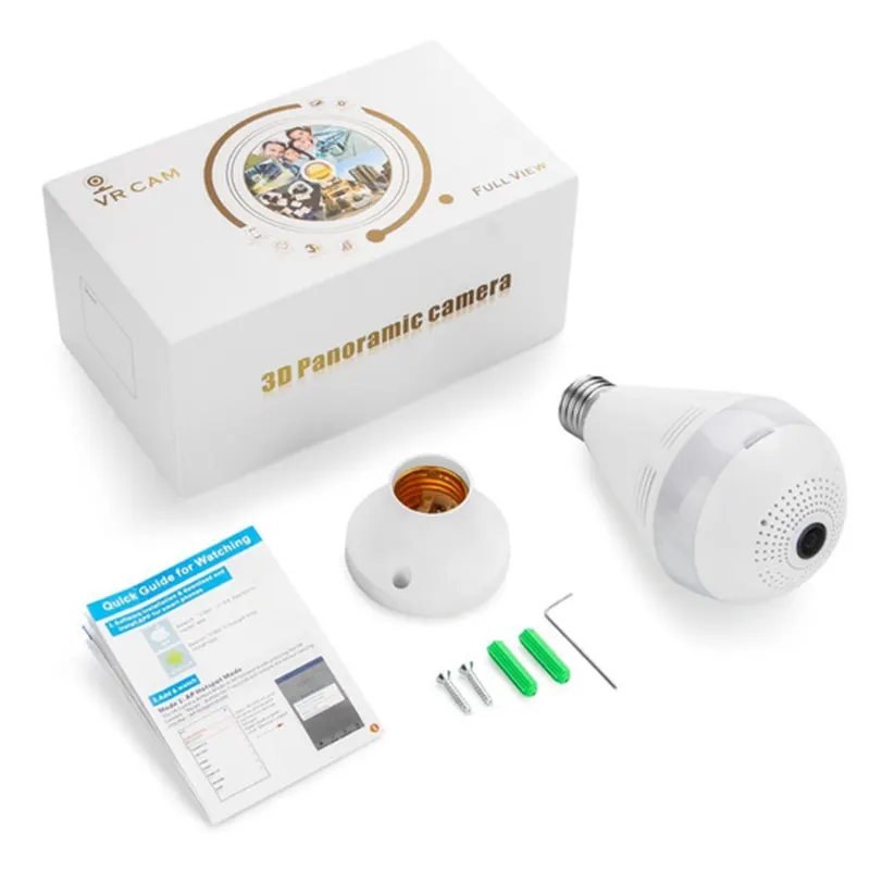 Panoramska bežična sijalica kamera pruža 360 stepeni pogled i potpun pregled prostora od poda do plafona